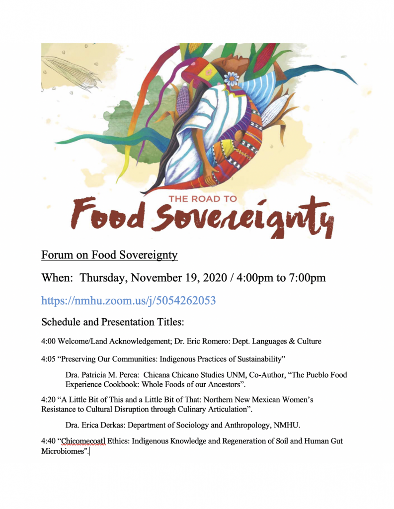 Zoom Event Today: The Road to Food Sovereignty u2013 Manitos